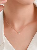  14K Bezel cubic necklace 