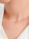  14K Baguette cubic necklace 