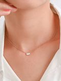  14K Baguette cubic necklace 