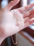  14K Natural diamond Duo-ring necklace 