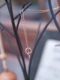  14K Natural diamond Duo-ring necklace 