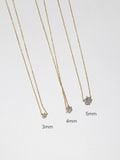  14K 6 Prong Cubic necklace (3 size) 