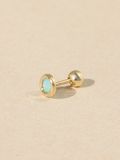  14K Oval cubic piercing 