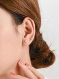  14K Pink cabochon piercing 