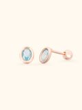  14K Oval cubic piercing 