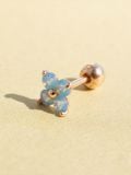  14K Baby blue flower piercing 