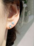  14K Oval cubic piercing 