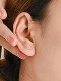  14K Baby blue flower piercing 