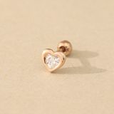  14K Heart cubic piercing 
