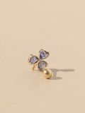  14K Lucky violet clover piercing 