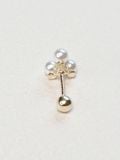  14K Swarovski pearls piercing 