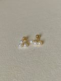  14K Triple pearl piercing 
