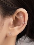  14K Cubic bow tie piercing 