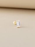  14K Rectangle cubic piercing 