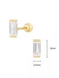  14K Rectangle cubic piercing 