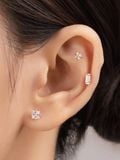  14K Rectangle cubic piercing 