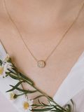  14K Stay crystal pendant 