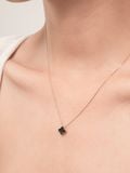  14K Black Sapphire clover pendant 