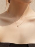  14K Crystal drop pendant 