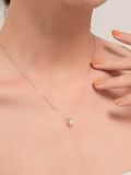  14K Crystal drop necklace 