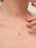  14K Crystal drop pendant 