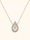  14K Crystal drop pendant 