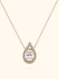  14K Crystal drop necklace 