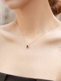  14K Black Sapphire Water drop pendant 