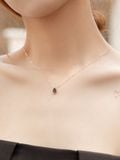  14K Black Sapphire Water drop pendant 