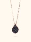  14K Black Sapphire Water drop pendant 