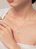  14K Opal cabochon necklace 