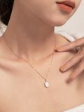  14K Opal cabochon necklace 