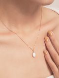  14K Opal cabochon necklace 