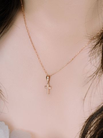  14K dainty Cross pendant 