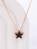  14K Black Sapphire star pendant 