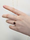  14K Black Sapphire star pendant 