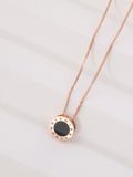  14K Black swan pendant 