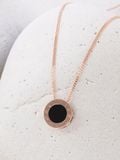  14K Black swan necklace 