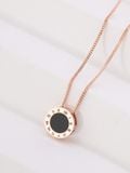  14K Black swan pendant 
