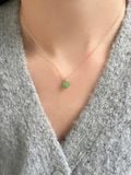  14K Rose Quartz heart pendant 