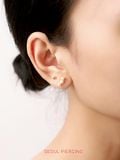  14K Triple pearl piercing 