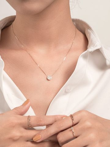  14K Stay crystal pendant 