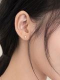  14K Rectangle cubic piercing 