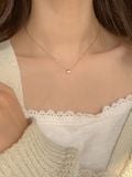  14K Simple circle pendant necklace 