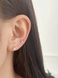  14K Triangle snow pearl piercing 