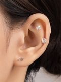  14K Square cubic piercing 