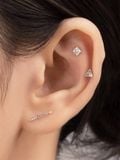  14K Trillium flower piercing 