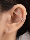  14K Trillium flower piercing 