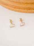  14K Vintage heart piercing 