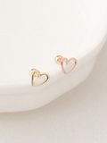  14K Vintage heart piercing 